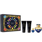 Gift Set Versace Pour Femme Dylan Blue 4pcs (EDP 100ml & EDP 5ml & Body Lotion 100ml & Shower gel 100ml )